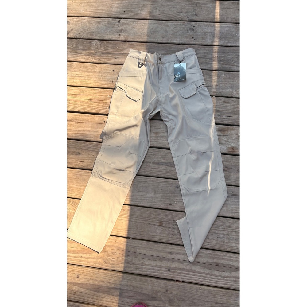 Outdoor Equipment Mens Tactical Cargo Pants Tan Khaki Multi-Pocket Size M NWT